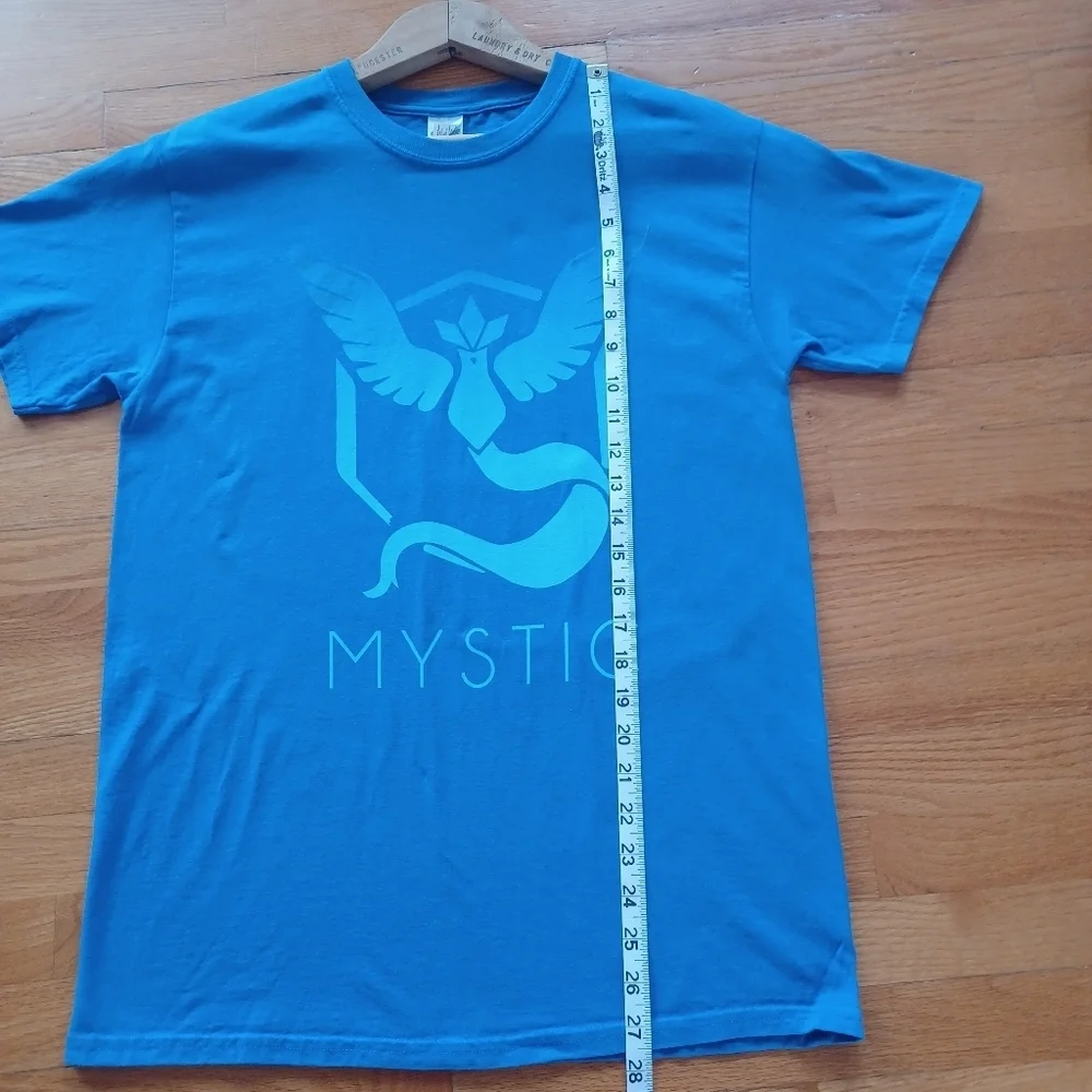 Pokemon Go Men's Medium Team Mystic Blue Cotton T-Shirt Pokeball - Picture 5 of 7